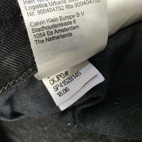 Calvin Klein CKJ 056 Athletic Slim Men's Jeans Size 28 x 30 Vintage Wash Black - Picture 6 of 9